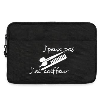 Coiffeur, cadeau original, je peux pas, cool,drôle - Sacoche pour ordinateur portable 13 pouces - noir - Devant