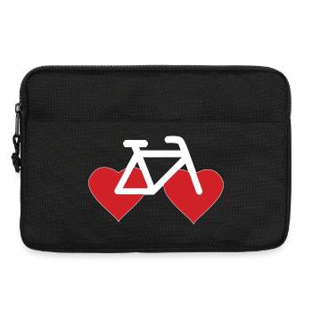 Vélo Vélo Coeur - Sacoche pour ordinateur portable 13 pouces - noir - Devant
