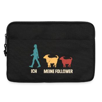 Ziege Hirte Ziegen - Laptoptasche 13" - Schwarz - Vorne
