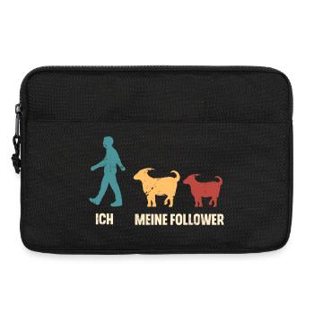Ich Und Meine Follower Ziegen Ziege - Laptoptasche 13" - Schwarz - Vorne