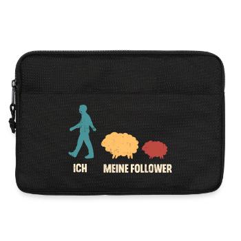 Ich Meine Follower Schaf Schafe - Laptoptasche 13" - Schwarz - Vorne