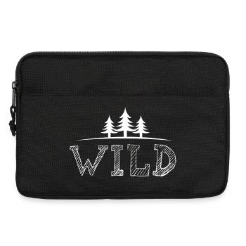 wild wilderness survival bushcraft icon trees icon - Laptop bag 13" - black - Front