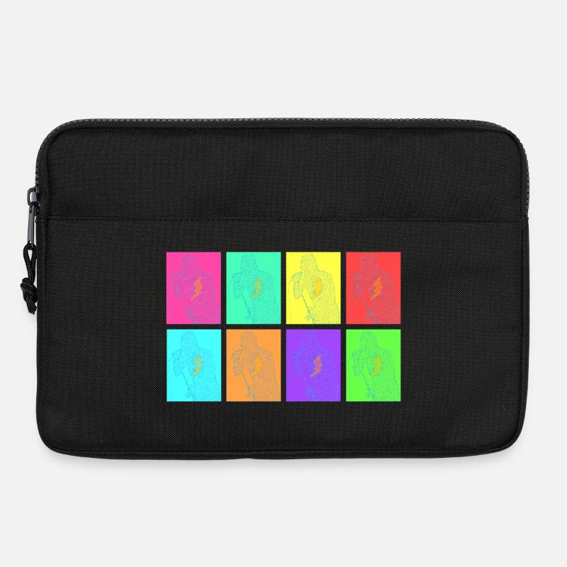 Rocksänger in der Pop Art - Laptoptasche 13" - Schwarz
