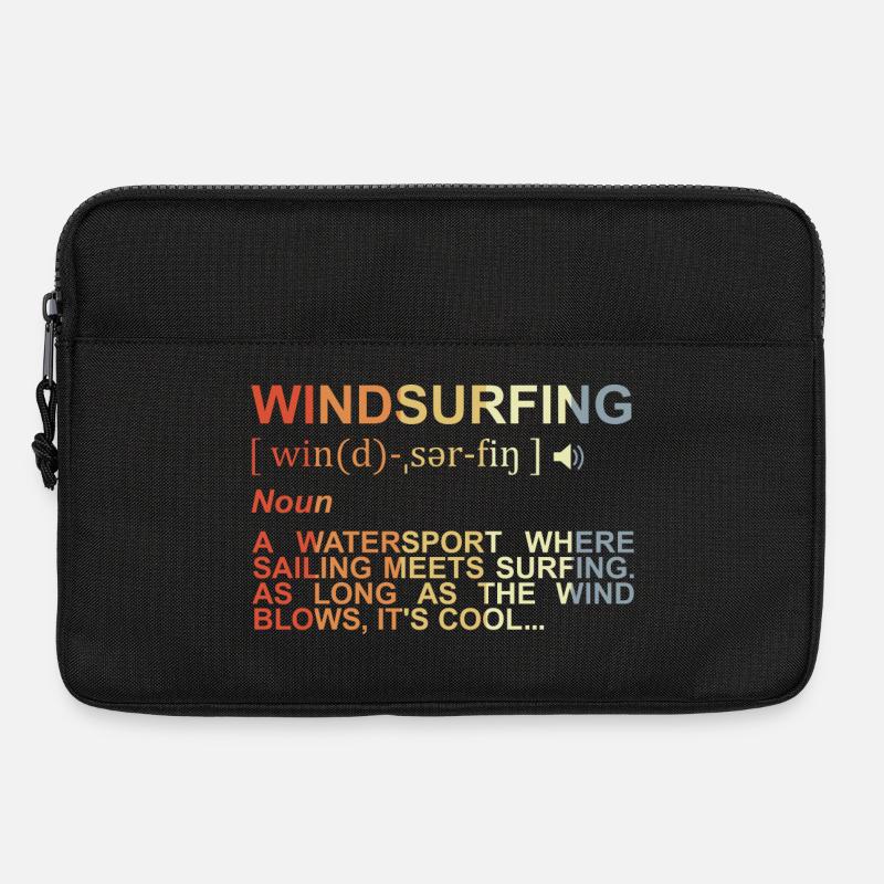 Windsurfen Bedeutung - Laptoptasche 13" - Schwarz