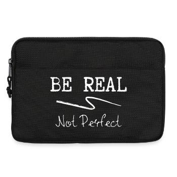 Motivierendes Zitat mit handgeschriebenem Stil - Laptoptasche 13" - Schwarz - Vorne