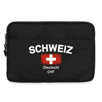 Drapeau suisse de la CHF - Sacoche pour ordinateur portable 13 pouces - noir - Devant