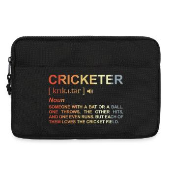 Dictionnaire du joueur de cricket - Sacoche pour ordinateur portable 13 pouces - noir - Devant
