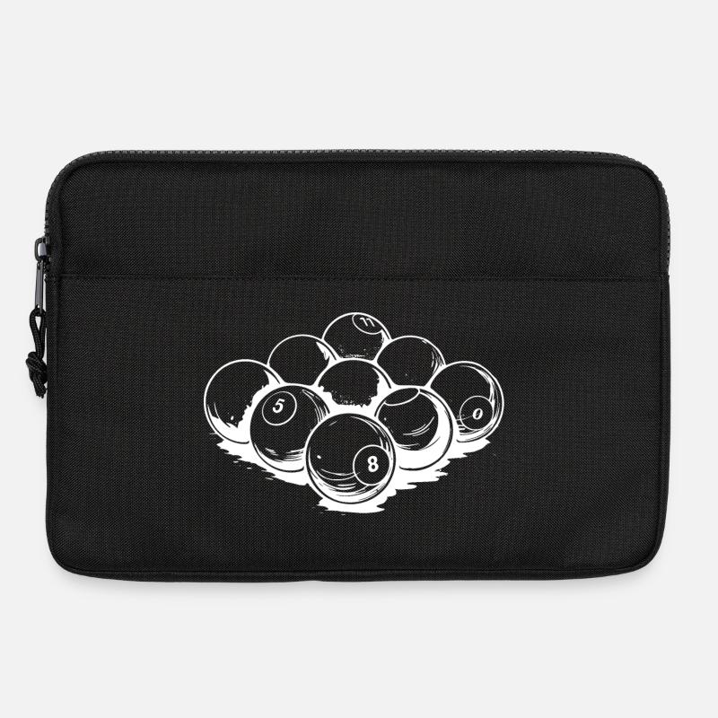 Billardkugeln Zeichnung - Laptoptasche 13" - Schwarz