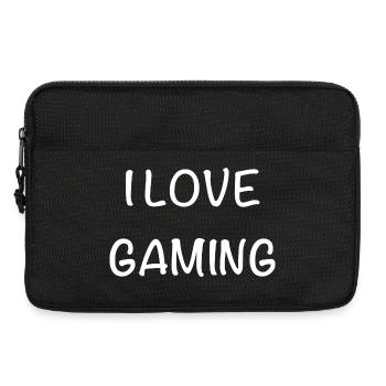 I Love Gaming lettering - Laptop bag 13" - black - Front