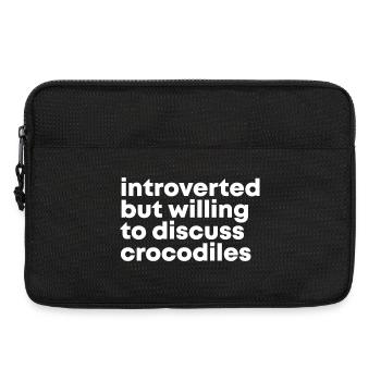 crocodile - Sacoche pour ordinateur portable 13 pouces - noir - Devant