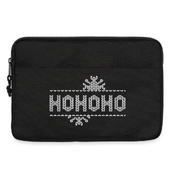 hohoho pixel Christmas Snow Crystals Logo - Laptop bag 13" - black - Front