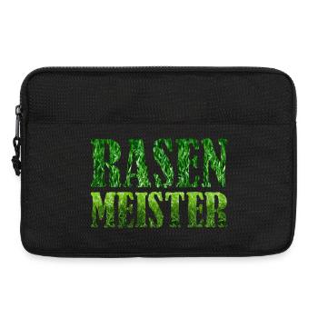 Rasenmeister Rasen mähen Garten Platzwart Fußball - Laptoptasche 13" - Schwarz - Vorne