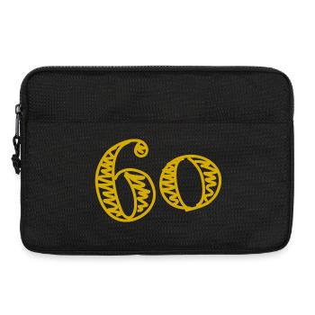 60. 60 ANS. 60e ANNIVERSAIRE. ANNIVERSAIRE 60 ANS. - Sacoche pour ordinateur portable 13 pouces - noir - Devant