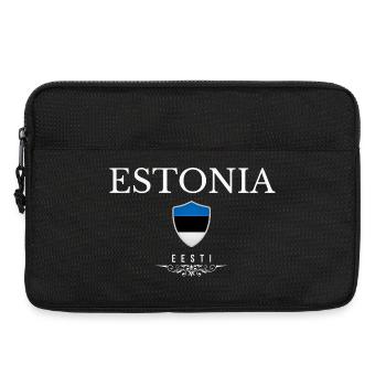 Estland, elegantes und minimalistisches Design - Laptoptasche 13" - Schwarz - Vorne