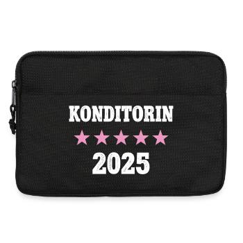 Konditorin 2025 Neuer Job Arbeit Ausbildung Lehre - Laptoptasche 13" - Schwarz - Vorne