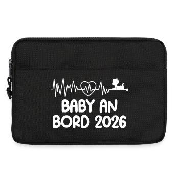 Future maman BÉBÉ À BORD 2026 Drôle - Sacoche pour ordinateur portable 13 pouces - noir - Devant