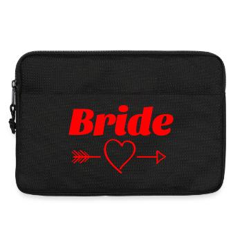 Conception de flèche de coeur de mariée - Sacoche pour ordinateur portable 13 pouces - noir - Devant
