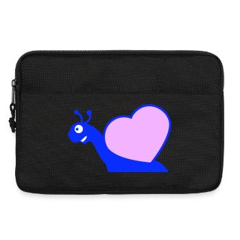 Escargot Coeur Escargot Coquille Mignon Amour Romantique - Sacoche pour ordinateur portable 13 pouces - noir - Devant