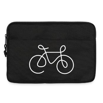 Silhouette de vélo – motif de vélo sportif - Sacoche pour ordinateur portable 13 pouces - noir - Devant