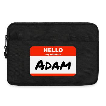 Hello My Name Is Adam Label Name Tag - Laptop bag 13" - black - Front
