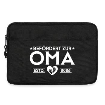 Schwangerschaftsverkündung 2026 Werdende Oma - Laptoptasche 13" - Schwarz - Vorne