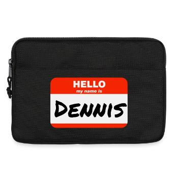 Bonjour, je m’appelle Dennis Étiquette Nom Tag - Sacoche pour ordinateur portable 13 pouces - noir - Devant