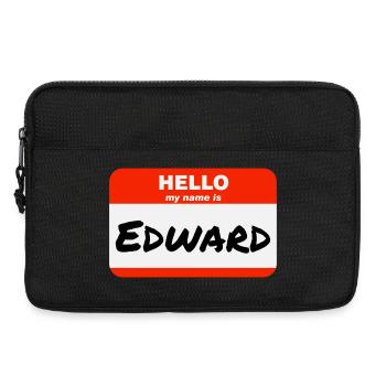 Hello My Name Is Edward Label Name Tag - Laptop bag 13" - black - Front