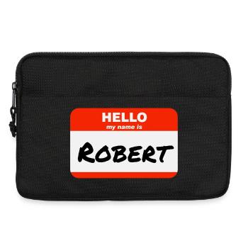 Bonjour, je m’appelle Robert Étiquette Étiquette Étiquette - Sacoche pour ordinateur portable 13 pouces - noir - Devant