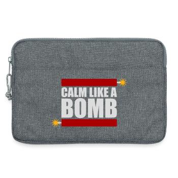 Calme comme une bombe Paradoxe Ironie Humour Blague explosive - Sacoche pour ordinateur portable 13 pouces - gris chiné - Devant