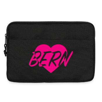 I LOVE BERN Heart Pattern - Laptop bag 13" - black - Front