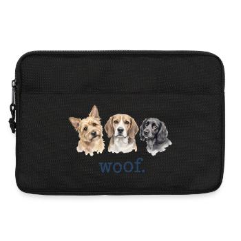 Chiens Ouaf Amoureux de chiens Drôles Ouaf Drôle - Sacoche pour ordinateur portable 13 pouces - noir - Devant