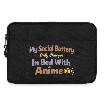 Anime-hausmensch Cuddly Weeb - Laptop bag 13" - black - Front