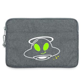 Pilote extraterrestre d’OVNI mignon Kawaii Vector - Sacoche pour ordinateur portable 13 pouces - gris chiné - Devant