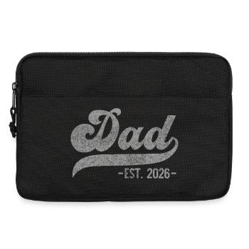 Dad EST. 2026 – Cadeau pour les nouveaux papas - Sacoche pour ordinateur portable 13 pouces - noir - Devant