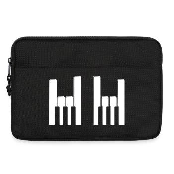 Piano Keys Finger Horns - Laptop bag 13" - black - Front