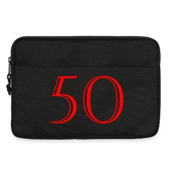50. 50 ANS. 50e ANNIVERSAIRE. ANNIVERSAIRE 50 ANS. - Sacoche pour ordinateur portable 13 pouces - noir - Devant