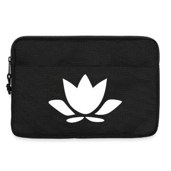 Fleur de lotus, fleur de lotus, fleur blanche, fleur de yoga - Sacoche pour ordinateur portable 13 pouces - noir - Devant