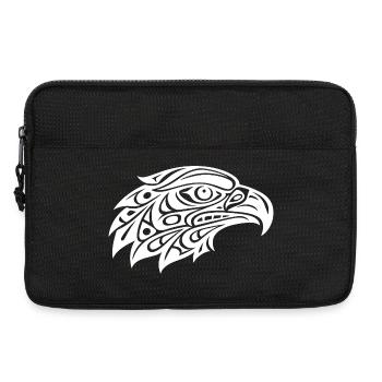 Tribal Eagle Head Art - Laptop bag 13" - black - Front