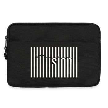 Illusion du code-barres - Sacoche pour ordinateur portable 13 pouces - noir - Devant