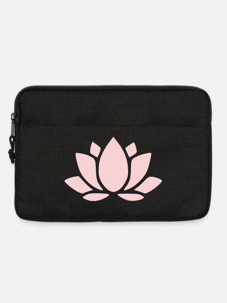 Lotusblume Lotusblüte pastell Seerose Blume Blumen - Laptoptasche 13" - Schwarz