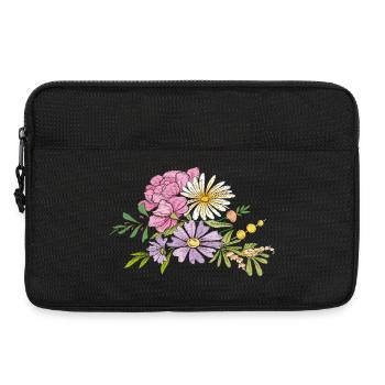 Bouquet of flowers - Laptop bag 13" - black - Front
