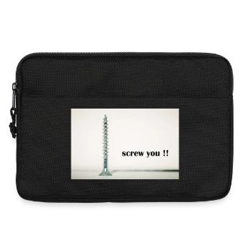 Va te faire foutre - Sacoche pour ordinateur portable 13 pouces - noir - Devant