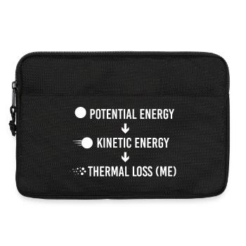 Humour potentiel de la physique des pertes thermiques cinétiques - Sacoche pour ordinateur portable 13 pouces - noir - Devant