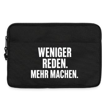 Weniger Reden Mehr Machen - Laptoptasche 13" - Schwarz - Vorne