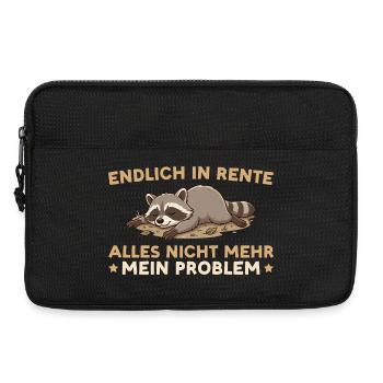 Rente Abschied Kollege Renteneintritt Waschbär - Laptoptasche 13" - Schwarz - Vorne