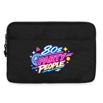 Fêtards des années 80 Néon rétro - Sacoche pour ordinateur portable 13 pouces - noir - Devant