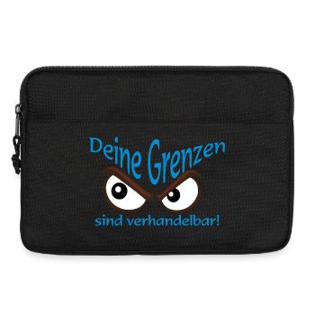 Deine Grenzen sind verhandelbar - Laptoptasche 13" - Schwarz - Vorne