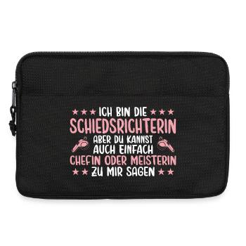 Schiedsrichterin Chefin oder Meisterin - Laptoptasche 13" - Schwarz - Vorne