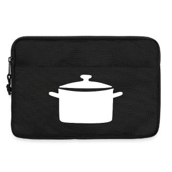Cooking pot cooking pot icon white gift chef - Laptop bag 13" - black - Front