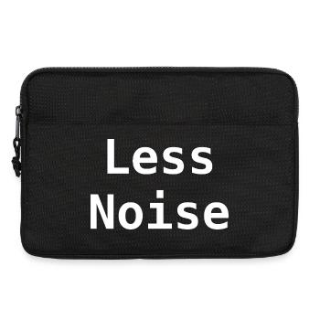 Weniger Rauschen - Laptoptasche 13" - Schwarz - Vorne
